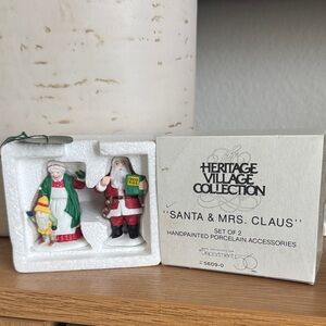 Department 56 Santa & Mrs. Claus Porcelain Ornaments